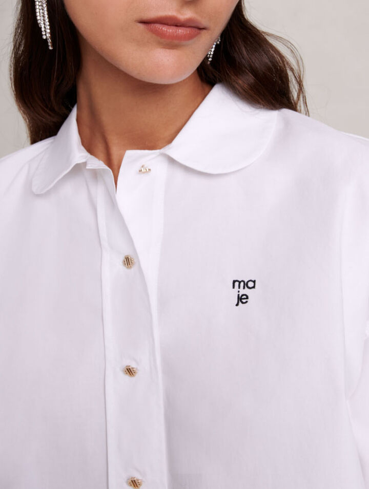 Camisa corta de algodón