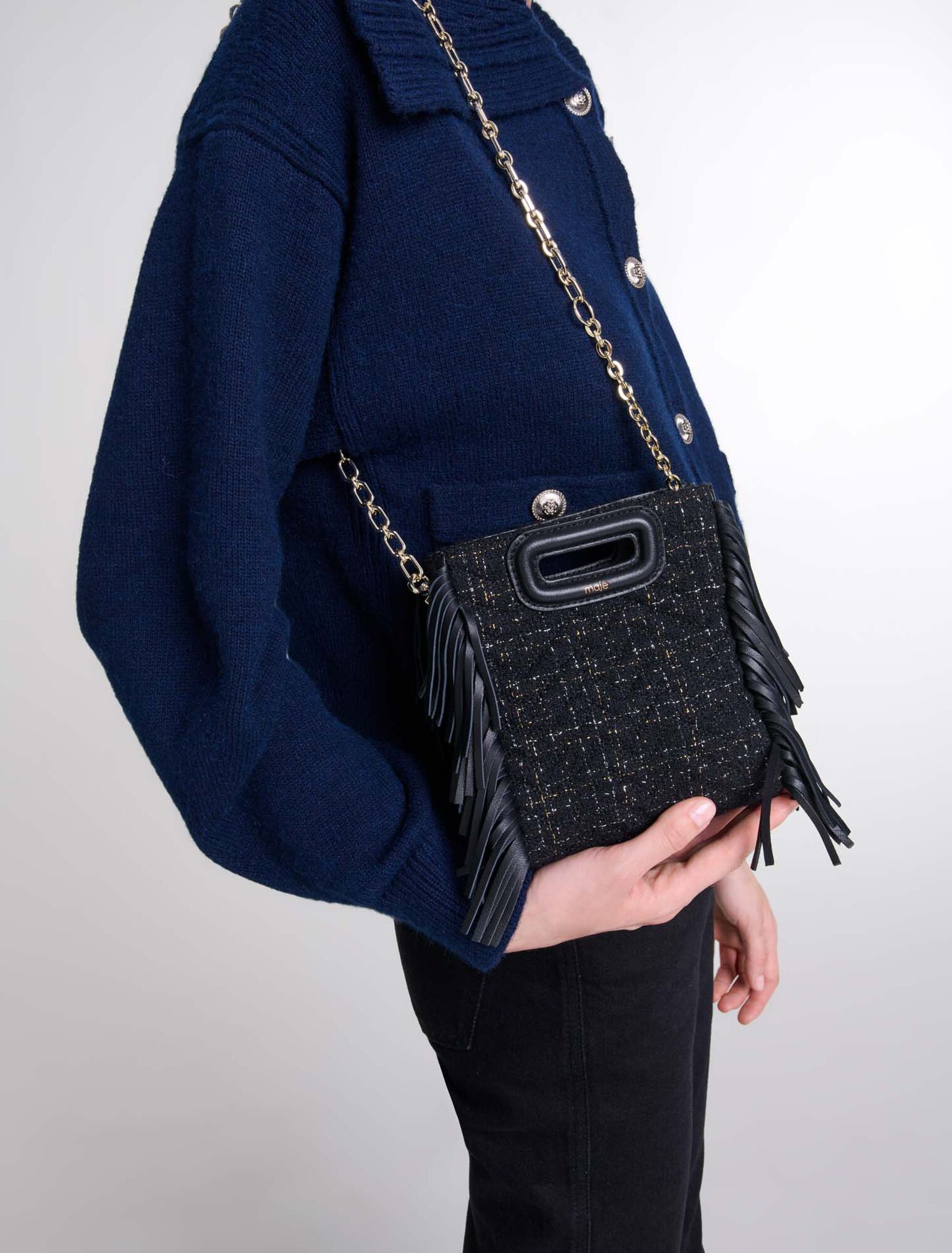 Bolso M mini de tweed acolchado