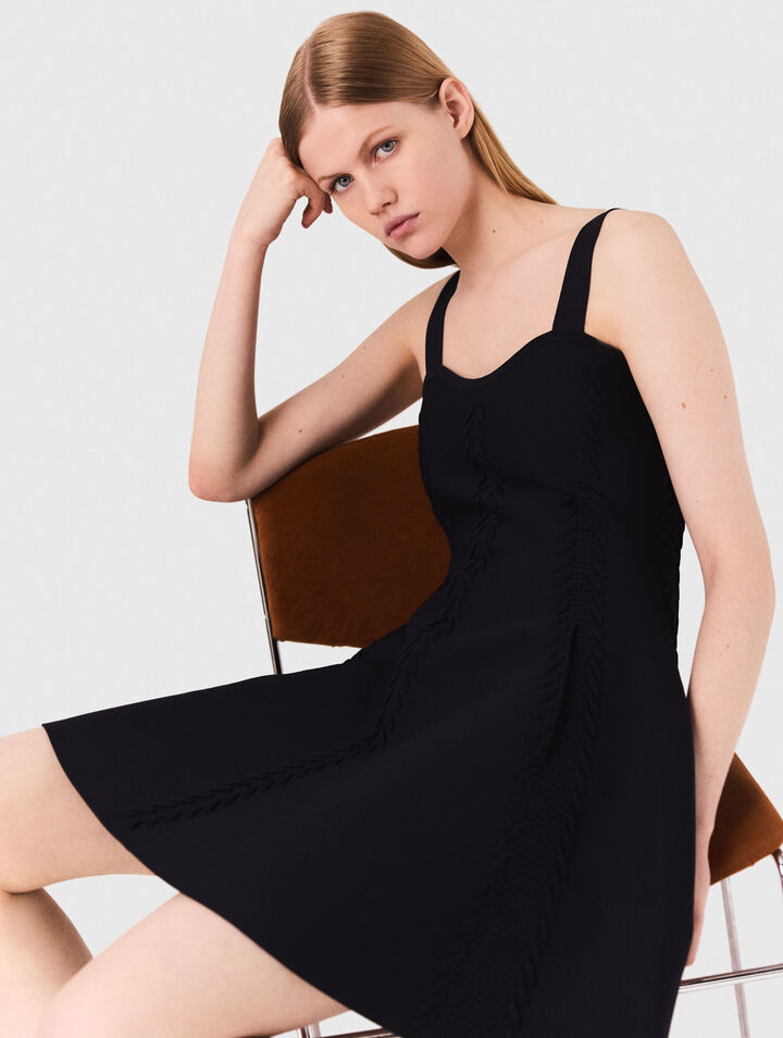 Vestido babydoll corto de punto 