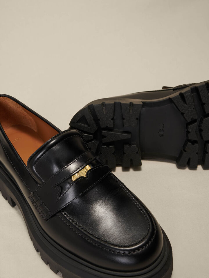 Mocasines de piel con plataforma