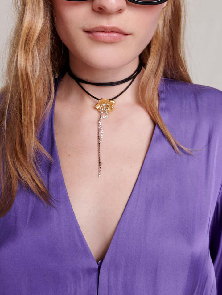 Vestido corto satinado