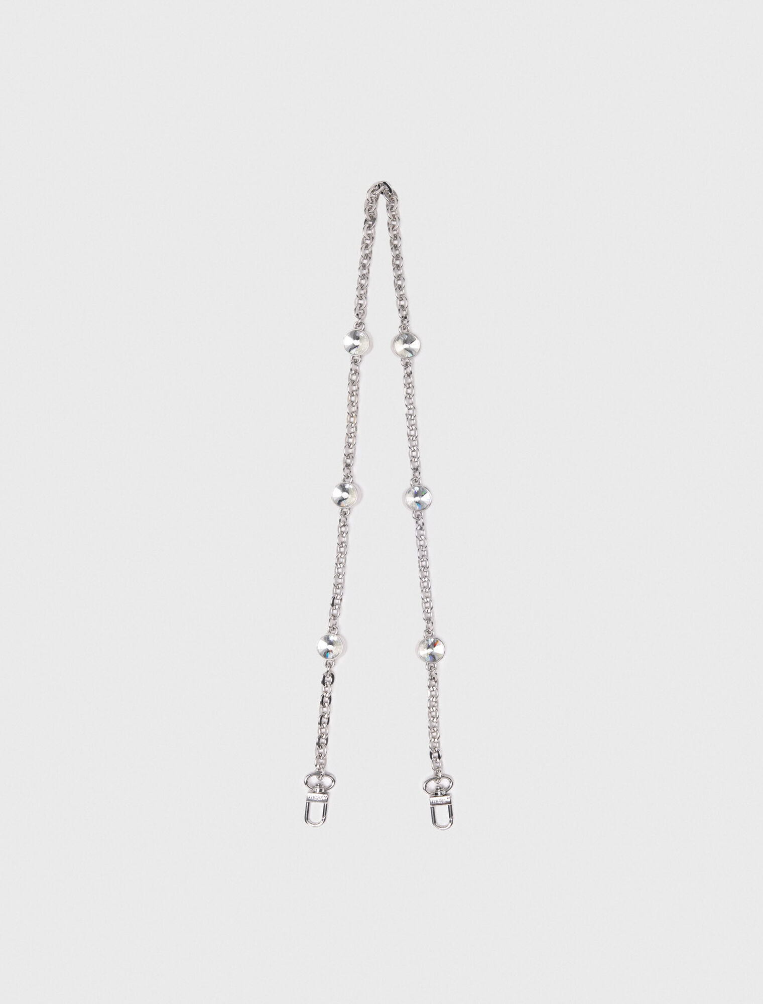 Bandolera de cadena corta con strass