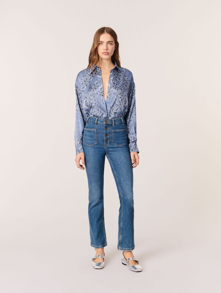 Camisa fluida estampada