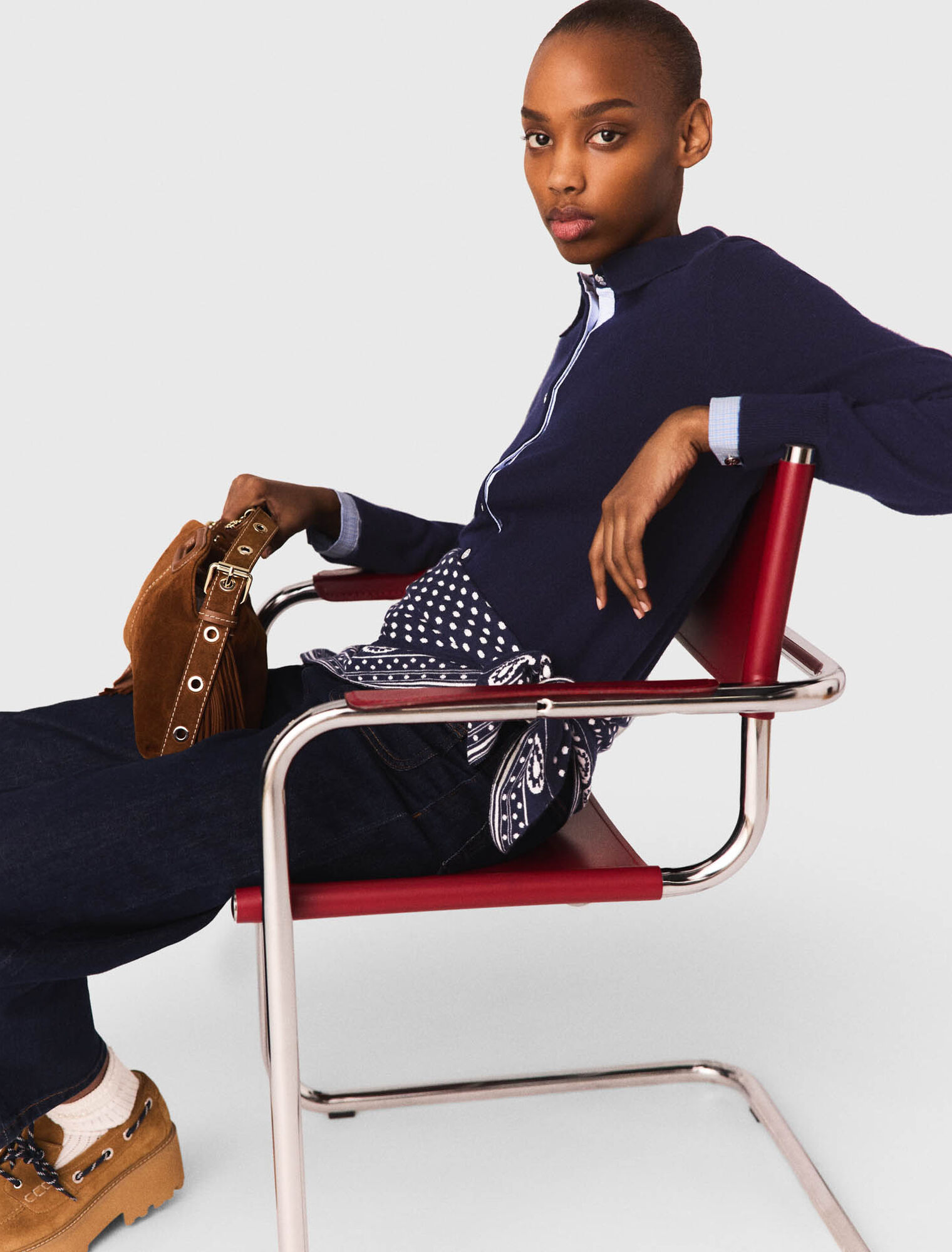 C&aacute;rdigan polo, adornos extra&iacute;bles