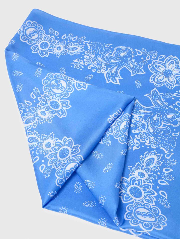 Pa&ntilde;uelo de seda estampado bandana