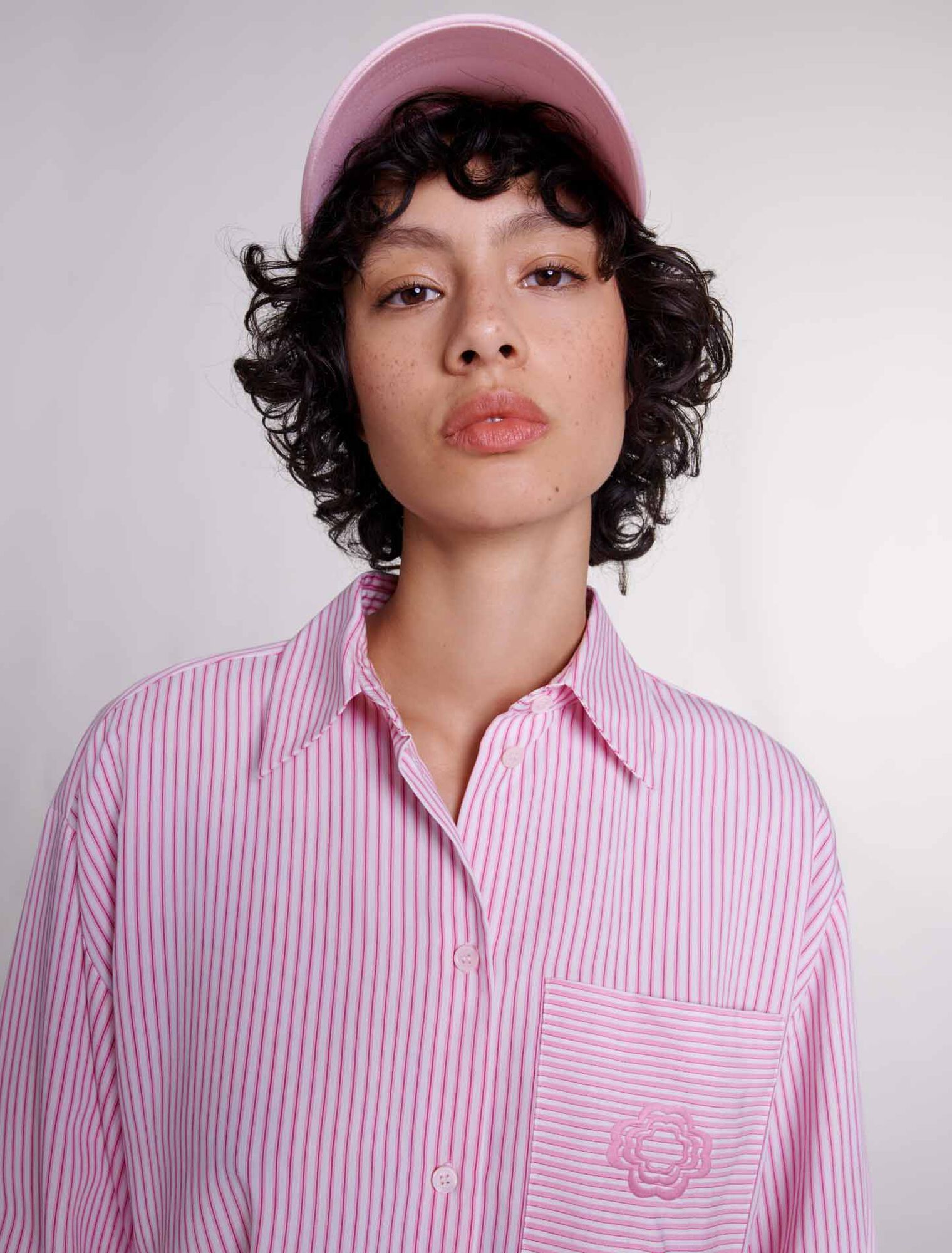 Vestido camisero de rayas
