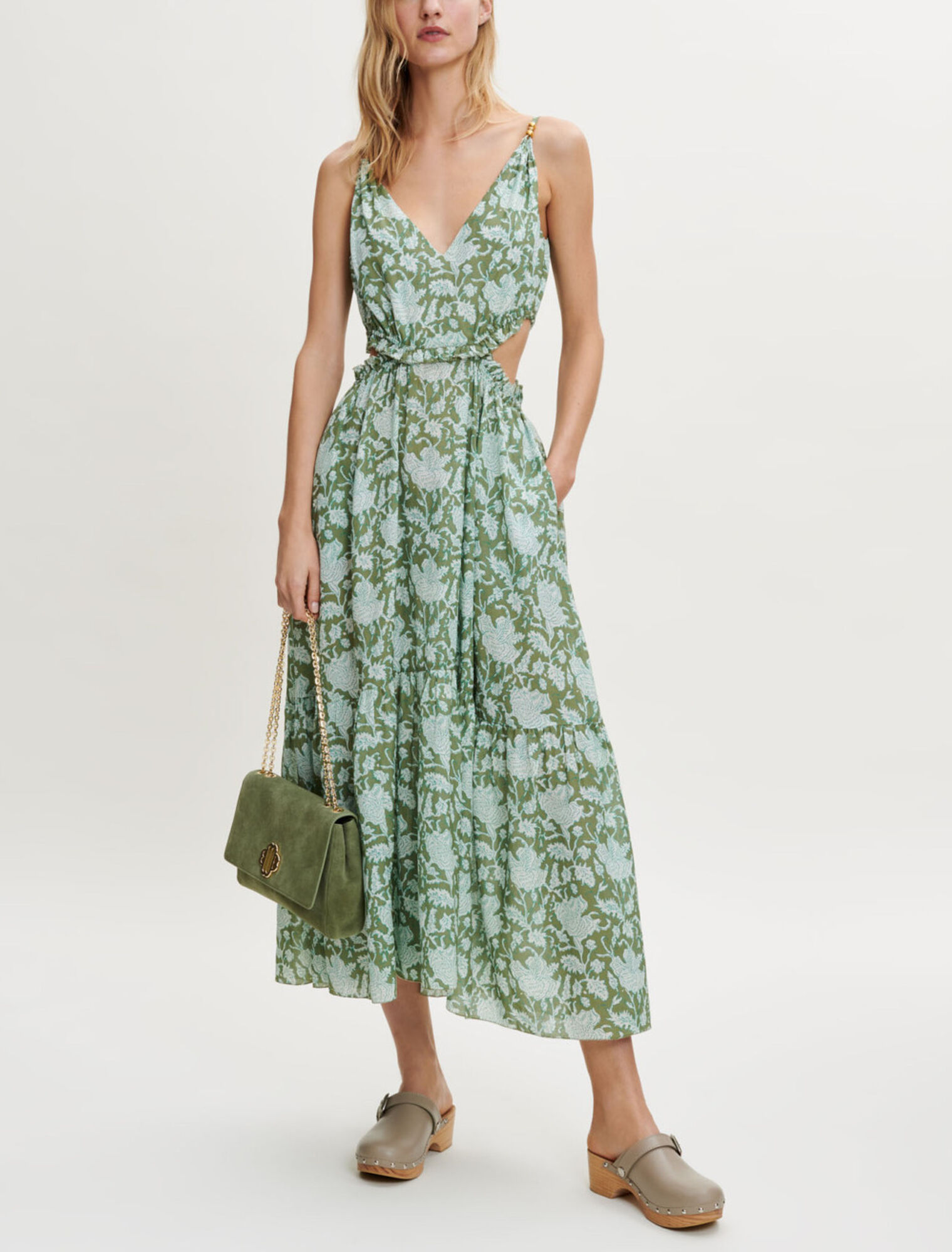 Vestido de algodón estampado