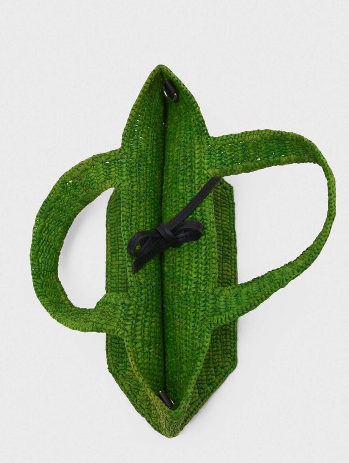 Minibolso cabás en rafia natural