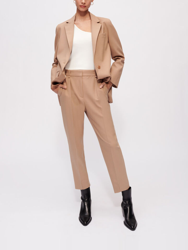 Pantalón de traje plisado