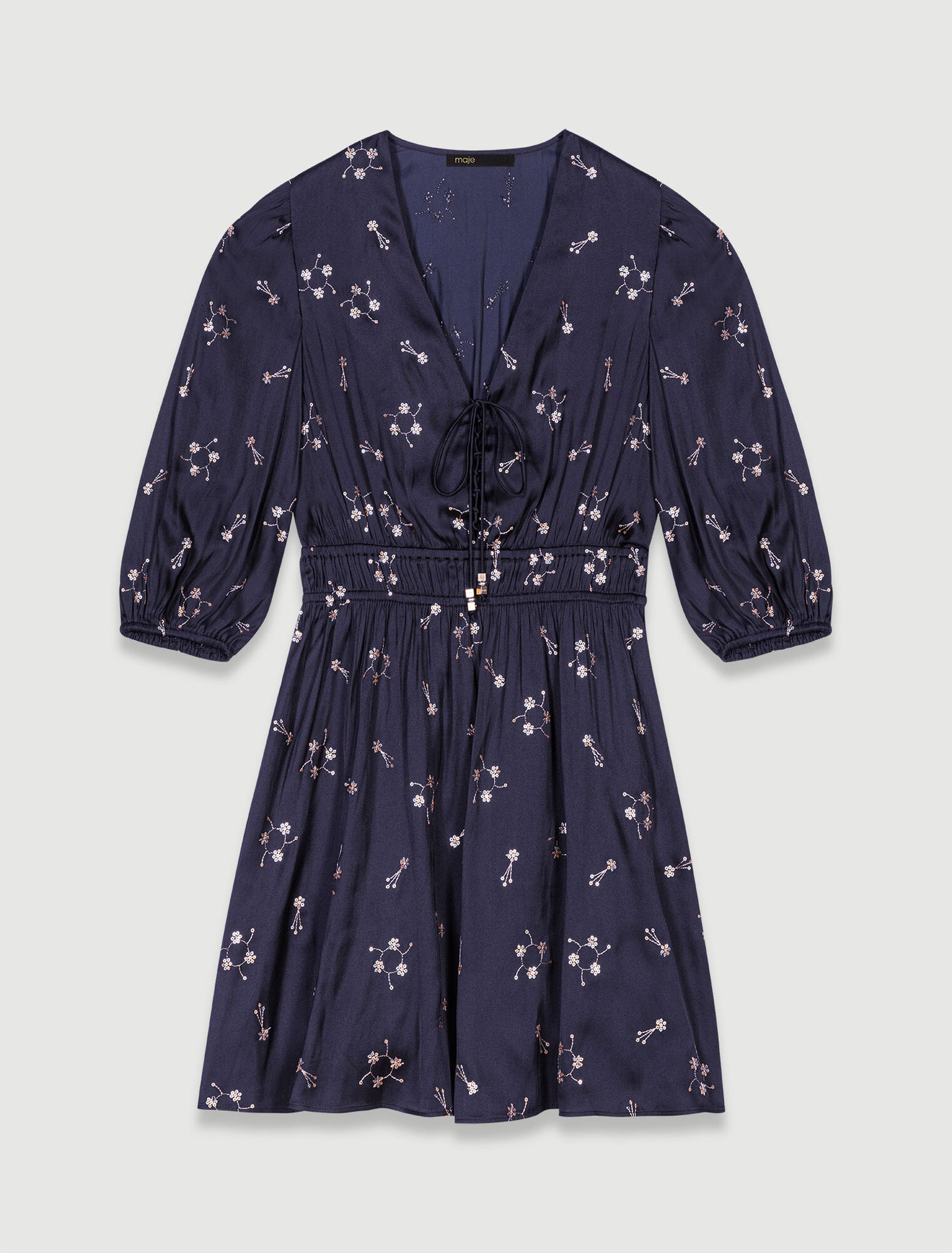 Vestido corto con lentejuelas