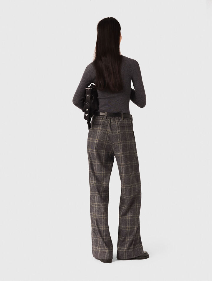 Pantalón de traje a cuadros