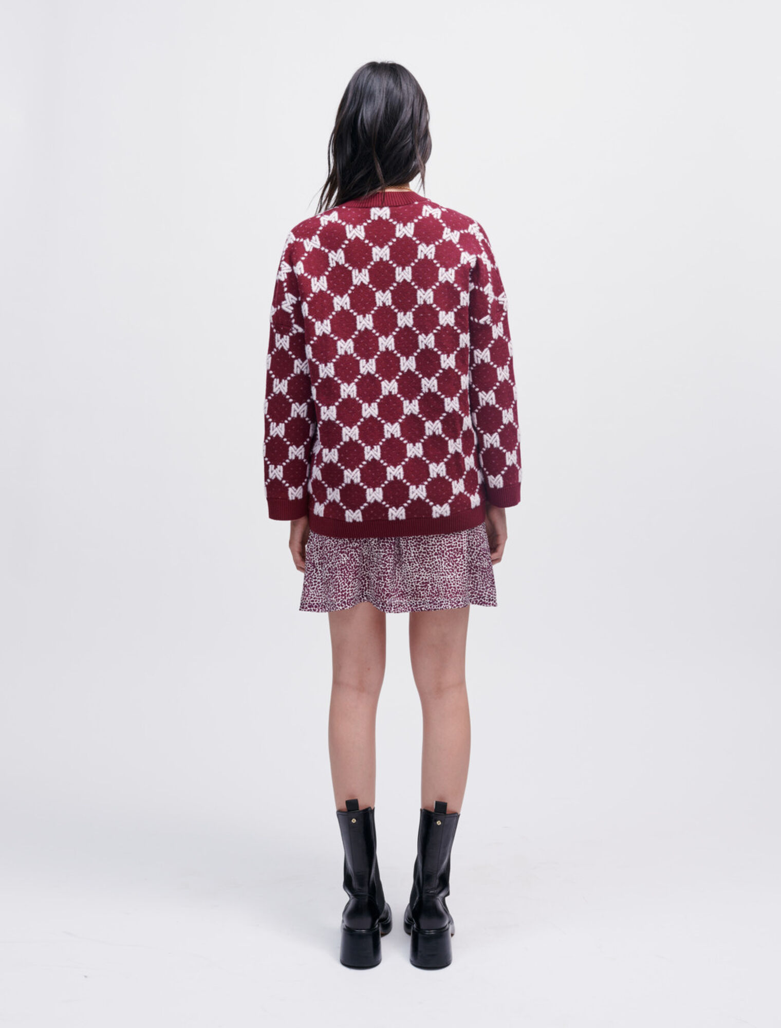 Chaqueta de punto jacquard Maje