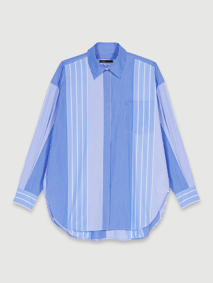 Camisa patchwork de rayas 