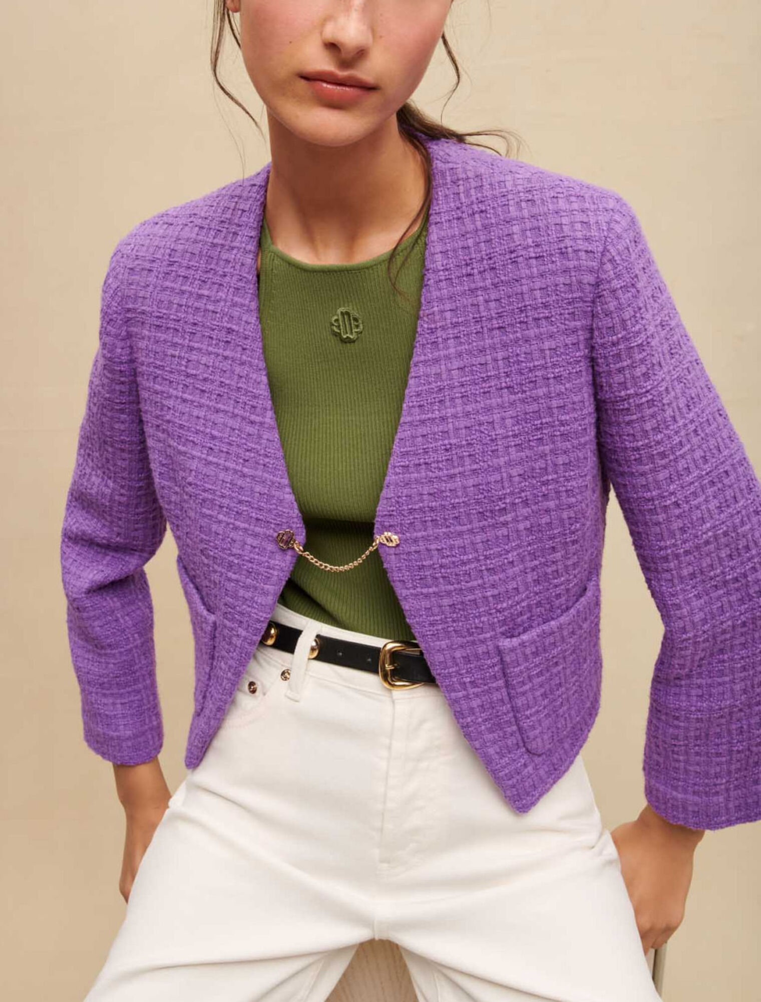 Chaqueta corta de tweed