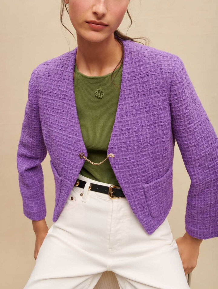 Chaqueta corta de tweed