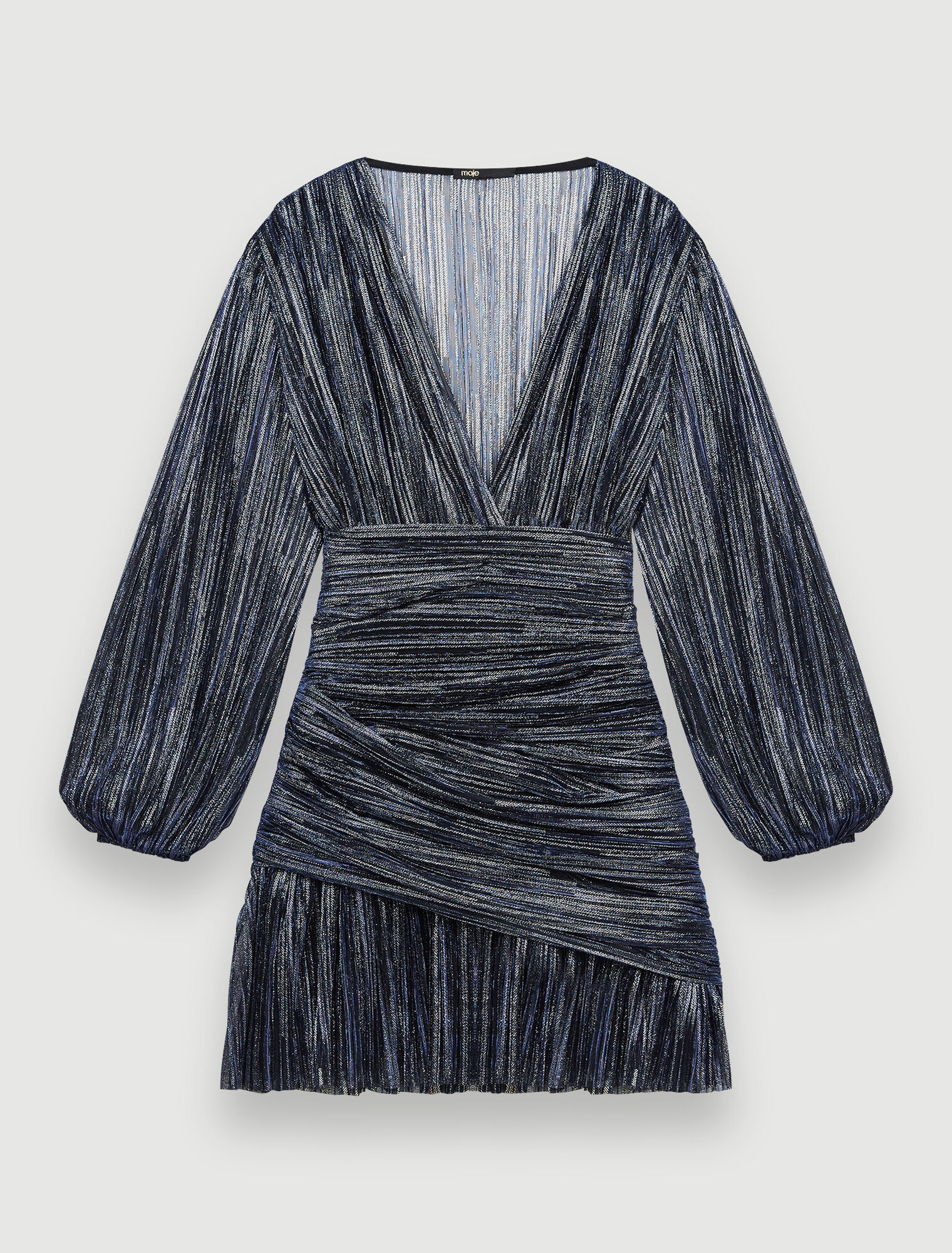 Vestido lamé drapeado