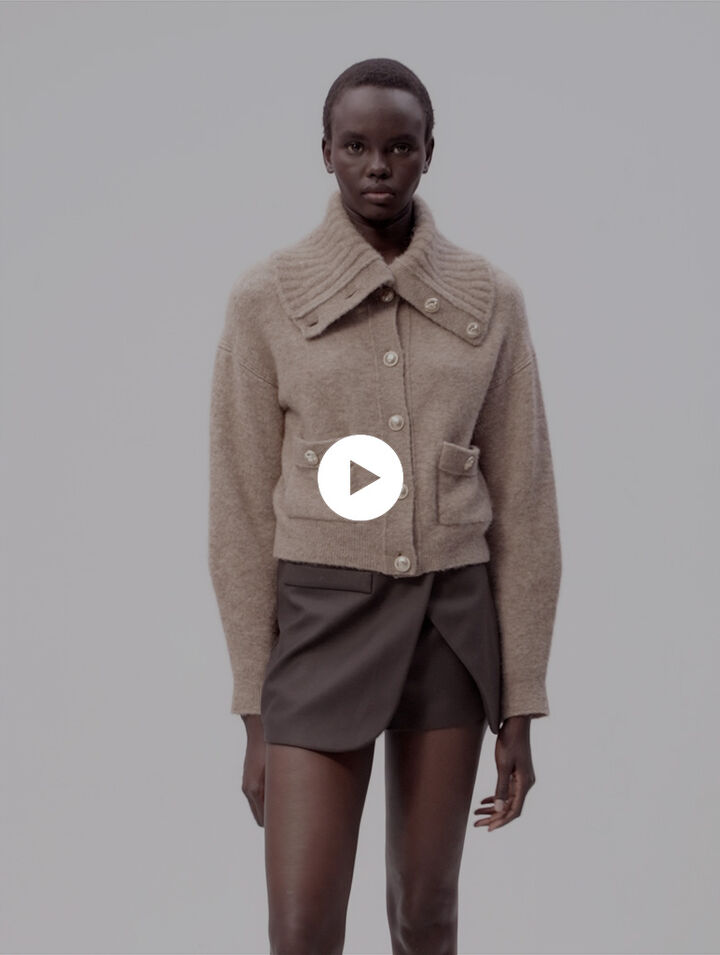 C&aacute;rdigan de mezcla de lana