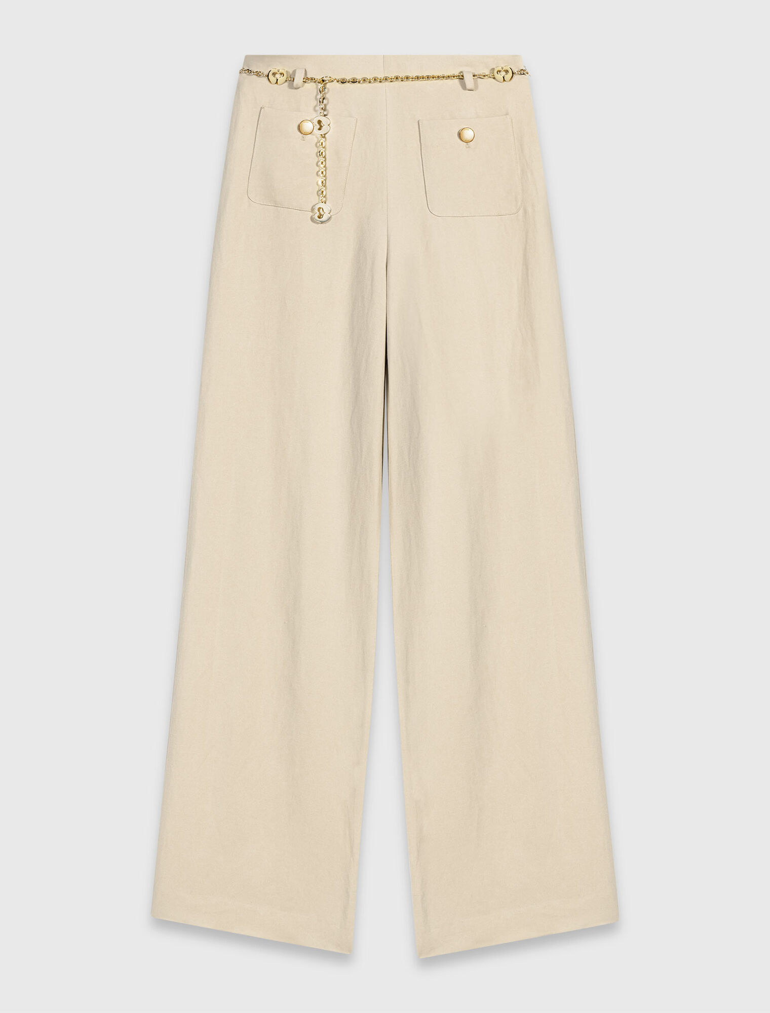 Pantal&oacute;n de traje de lino mezcla