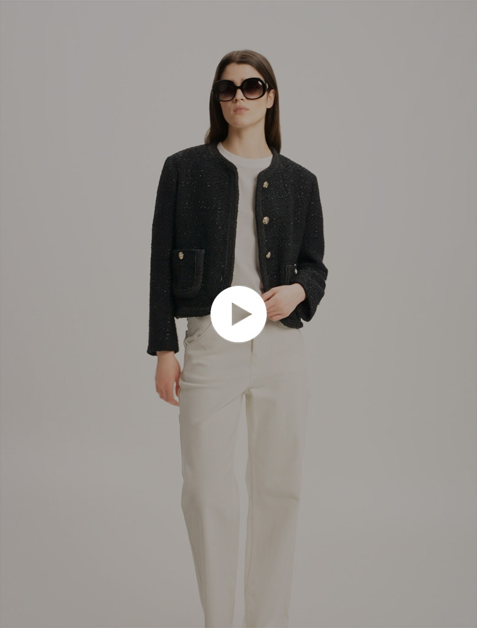Chaqueta corta de tweed