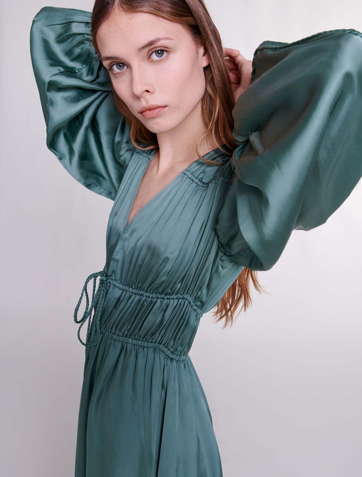 Vestido largo satinado
