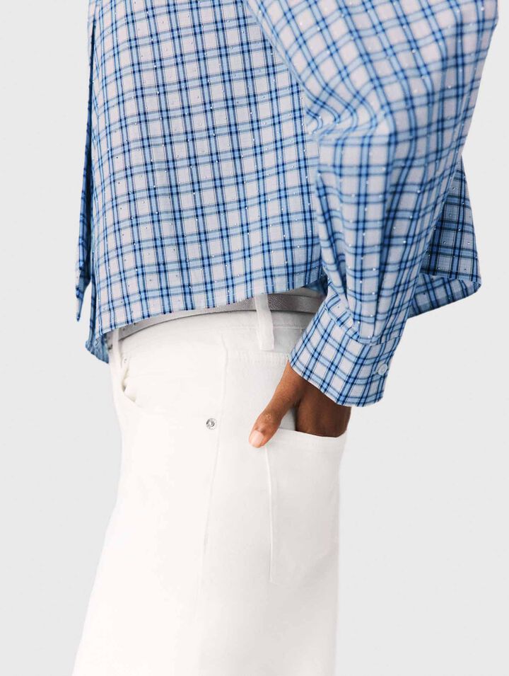 Camisa strass y corbata extra&iacute;ble