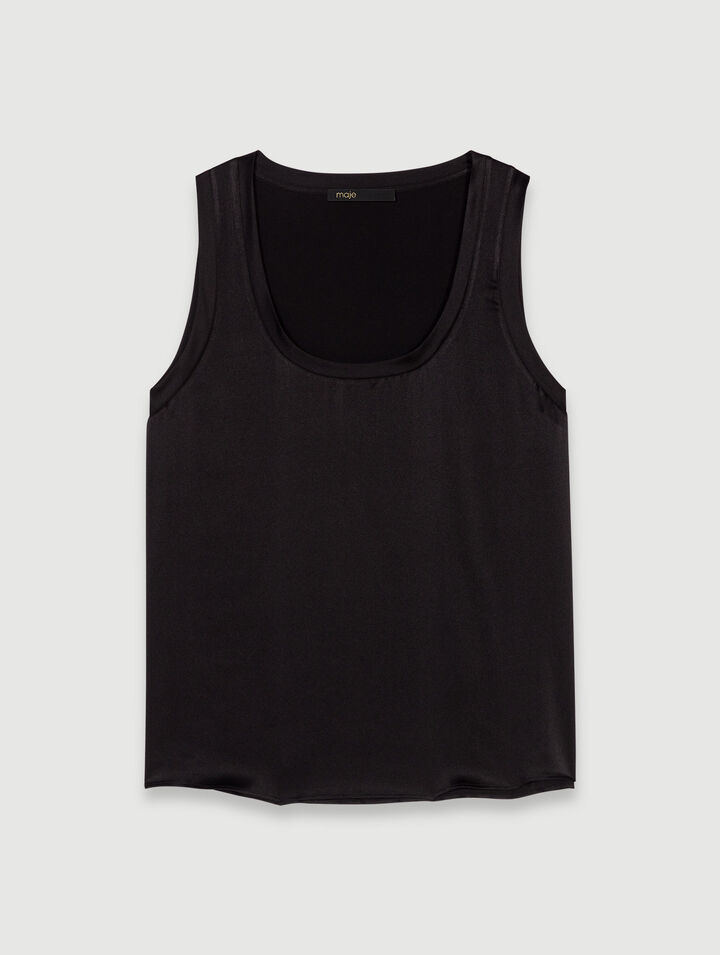 Camiseta de tirantes de seda