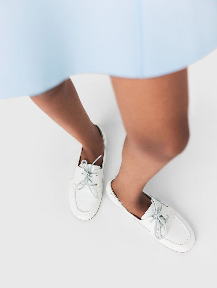 Mocas&iacute;n n&aacute;utico de piel