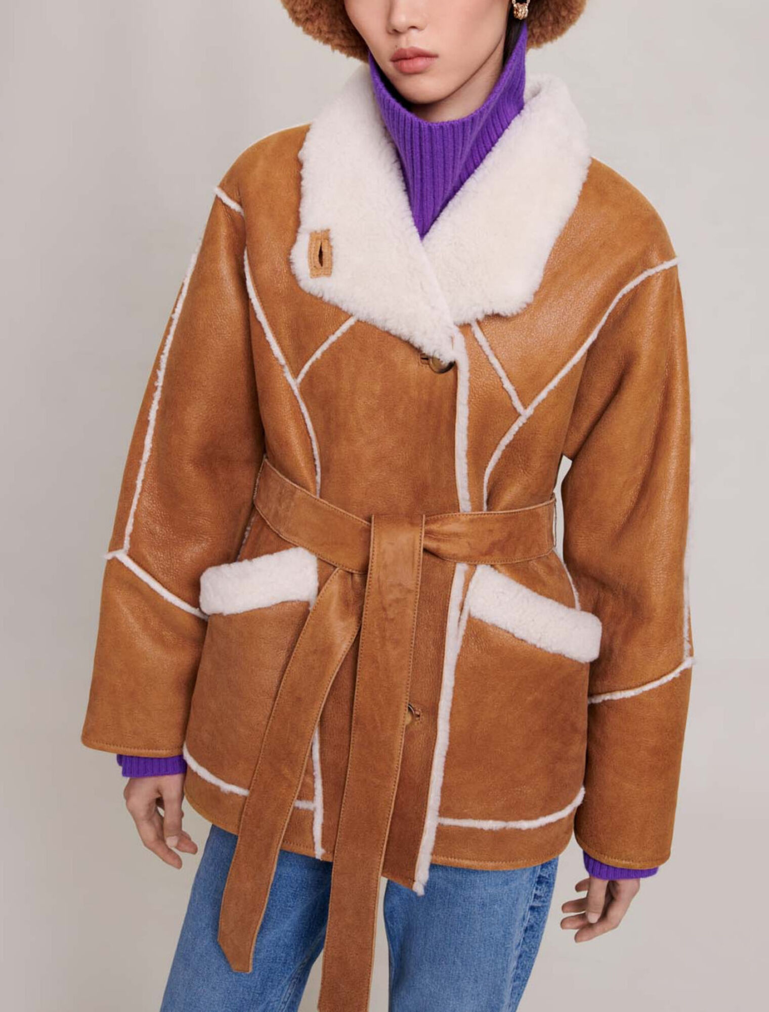 Abrigo corto de borreguillo