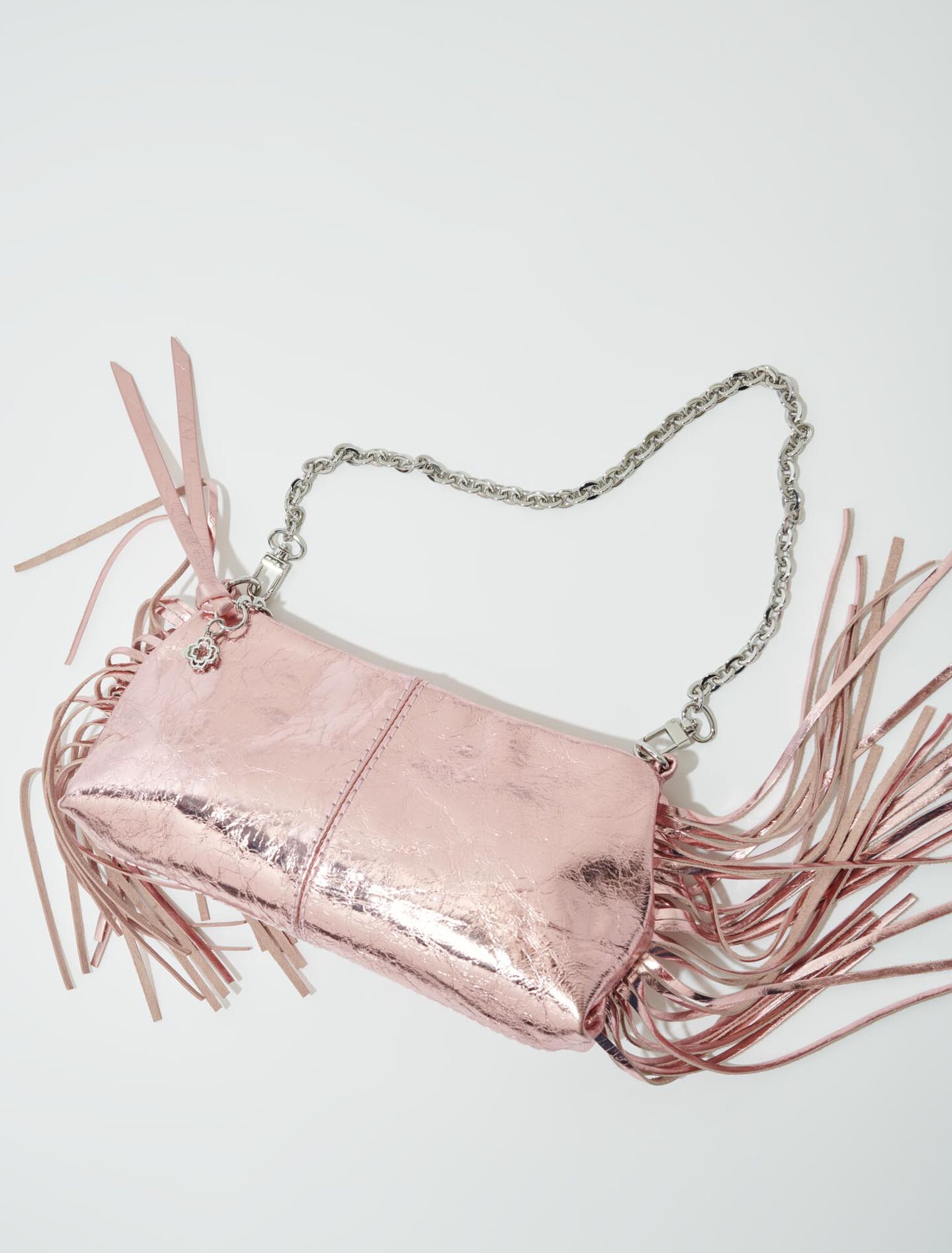 Bolso Miss M pouch piel metalizada