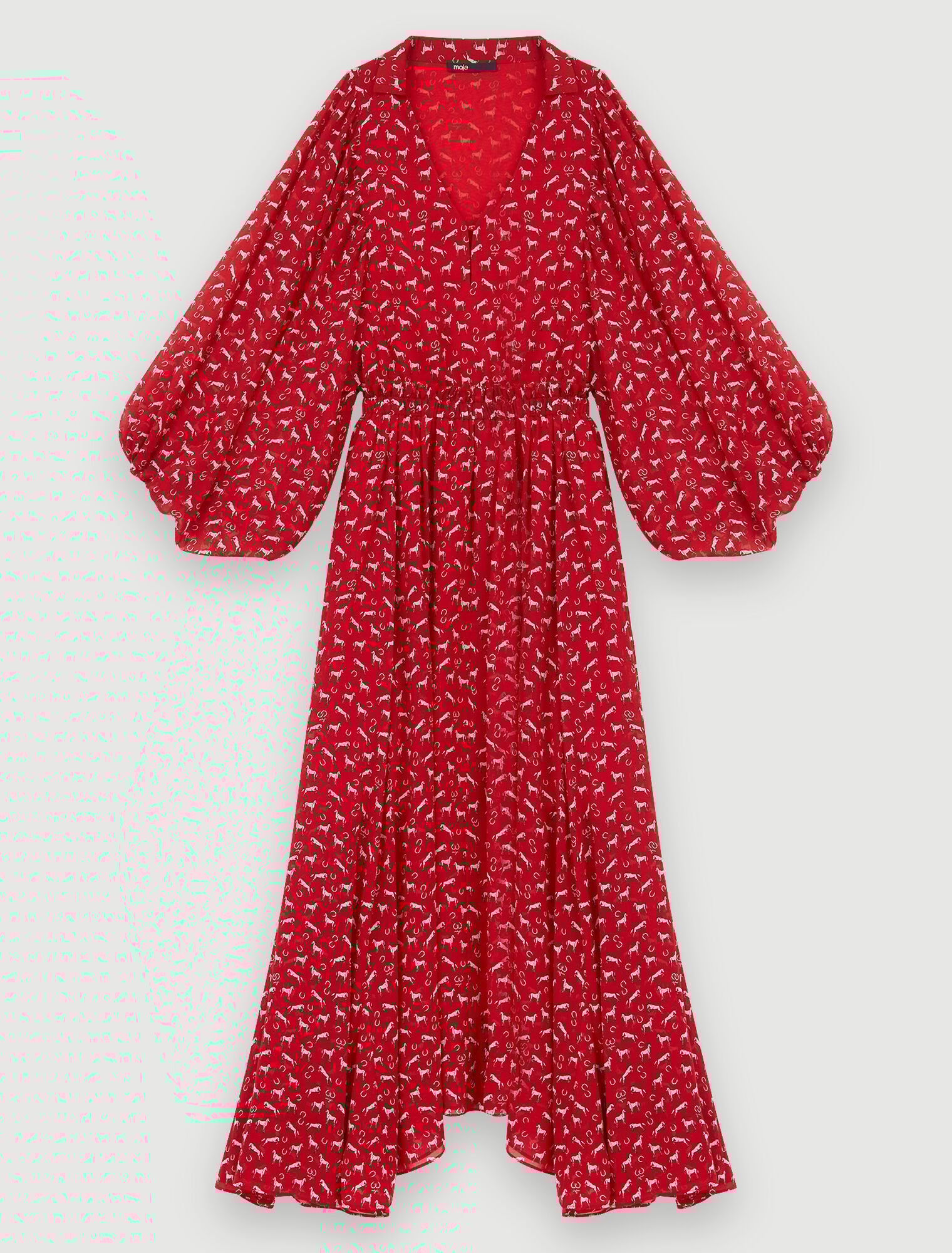 Vestido de gasa con estampado