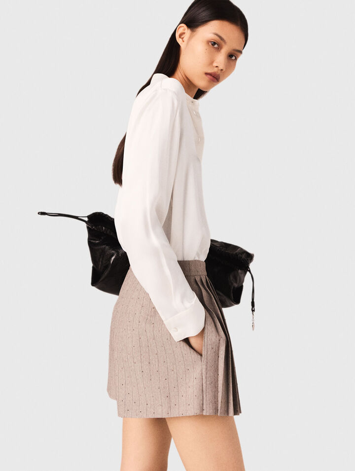 Camisa blanca de seda
