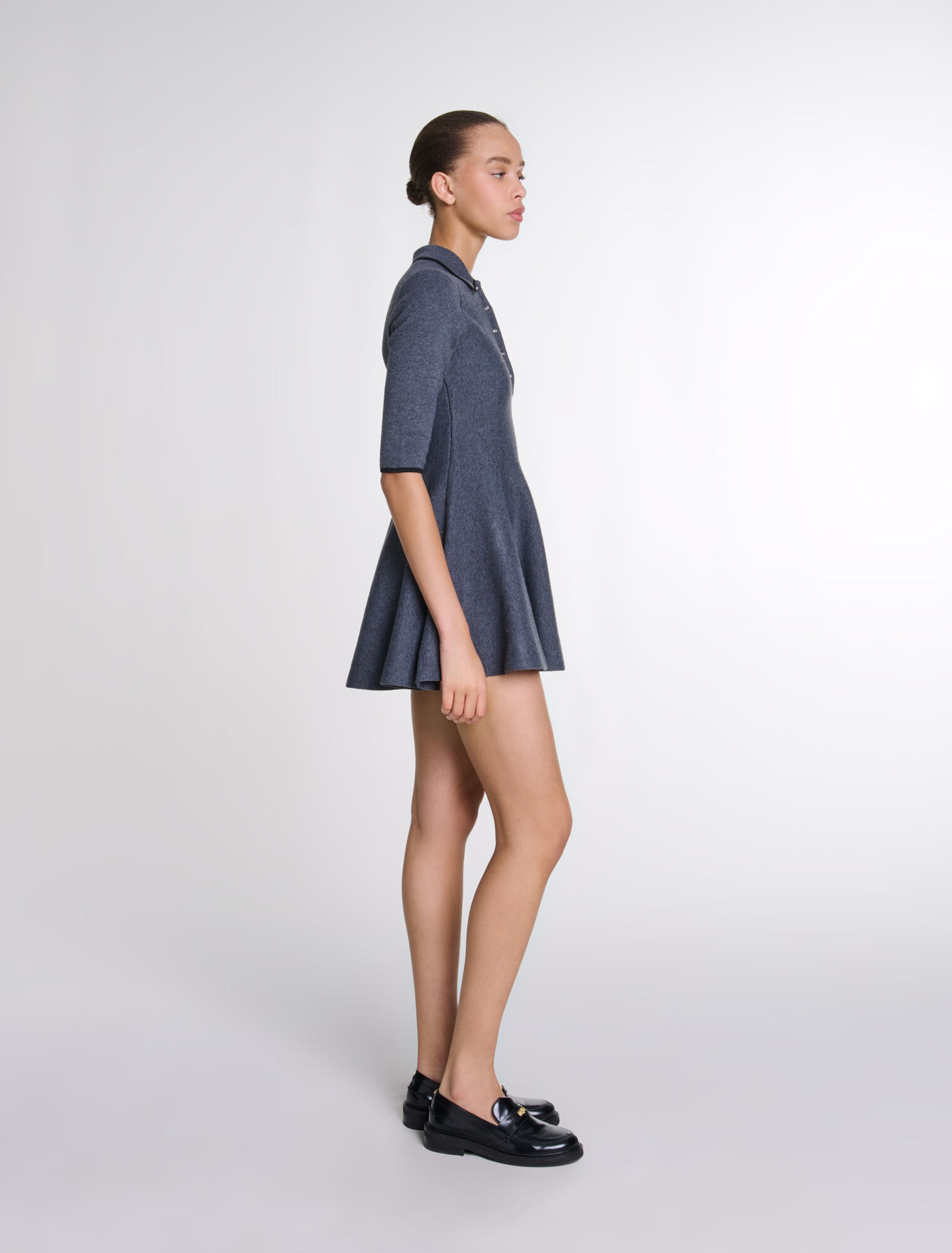 Vestido corto de punto