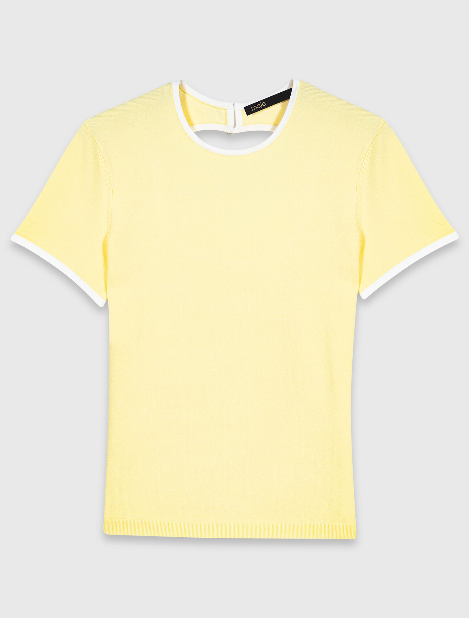 Jersey con corte redondo en espalda