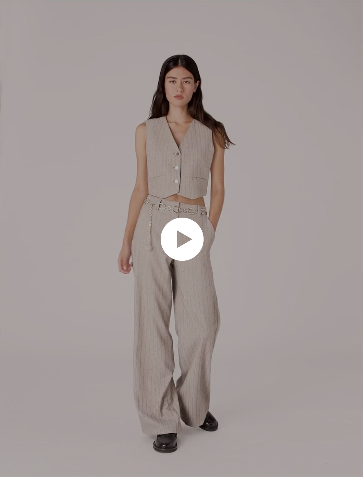 Pantalón de traje con strass