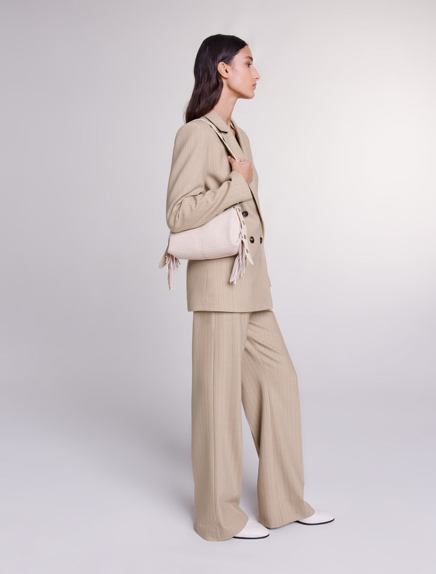 Chaqueta de traje a rayas