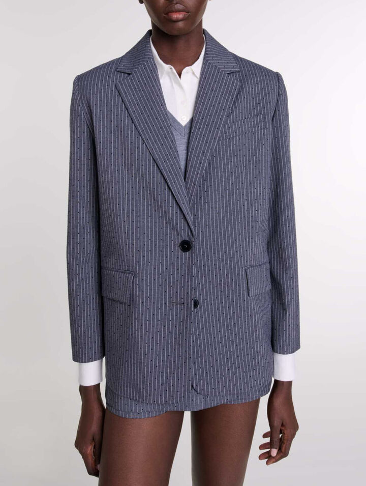 Chaqueta de traje con strass