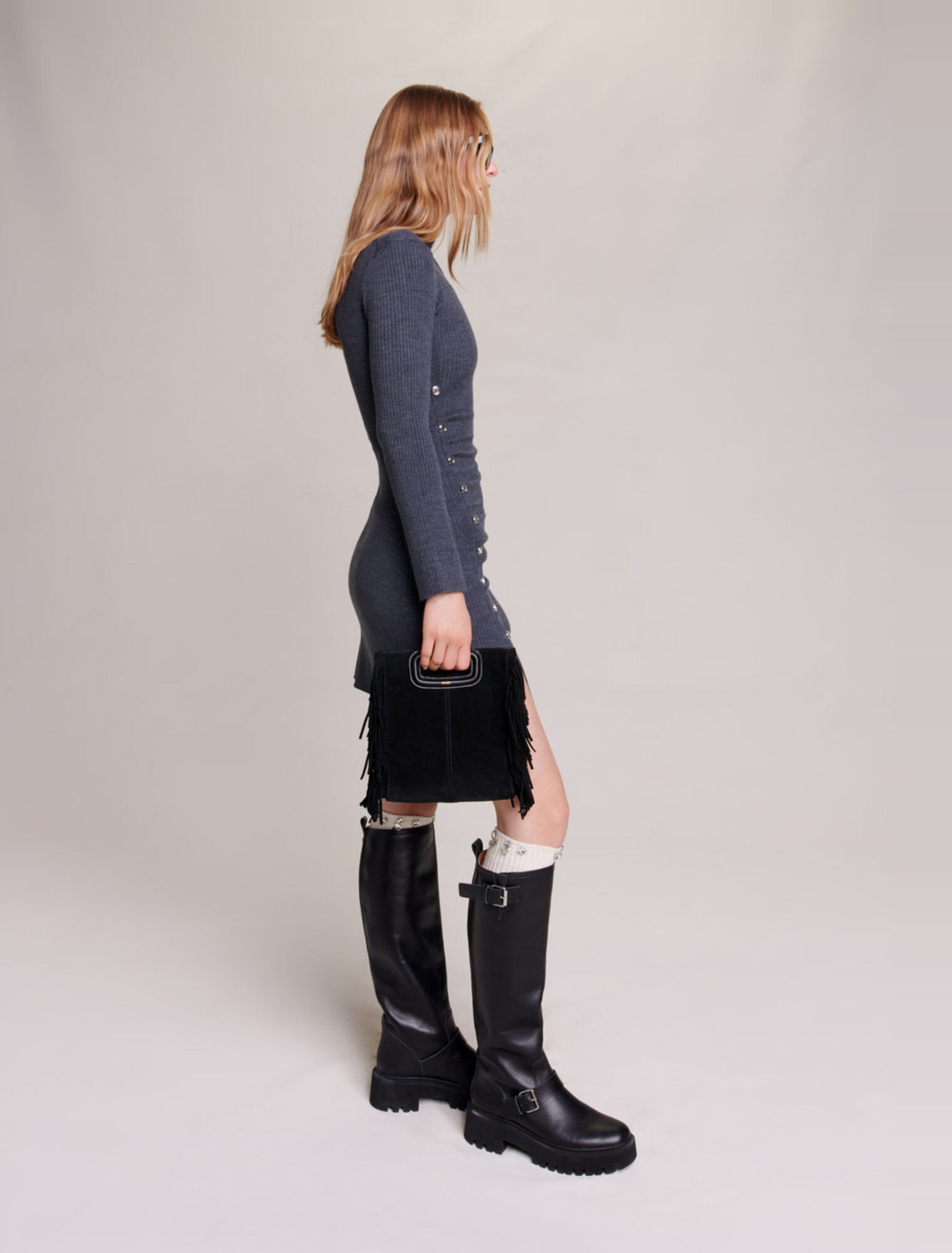 Vestido corto de punto