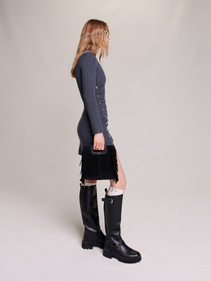 Vestido corto de punto