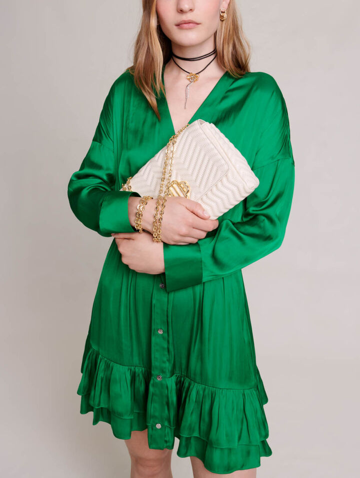 Vestido corto satinado