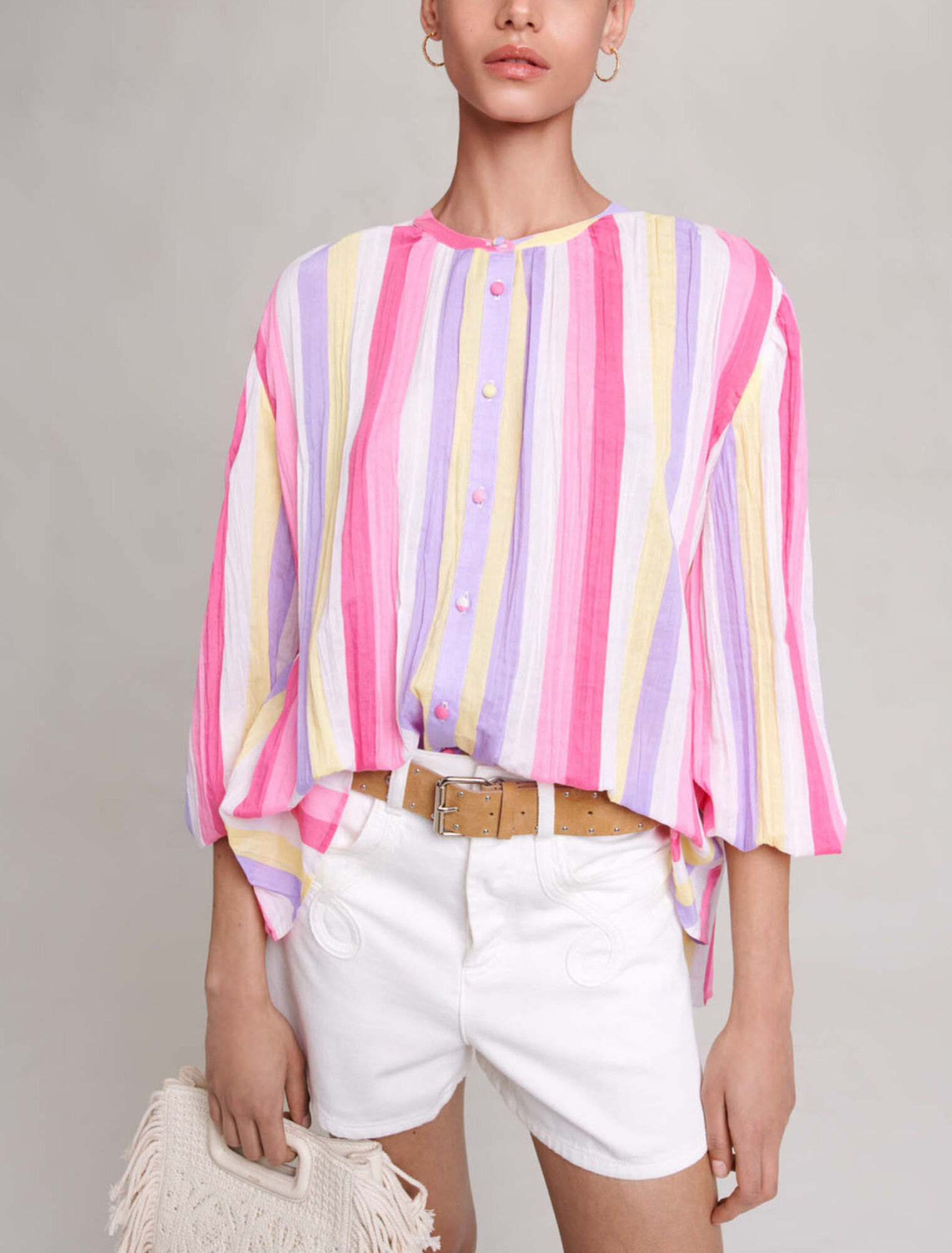 Blusa de rayas oversize