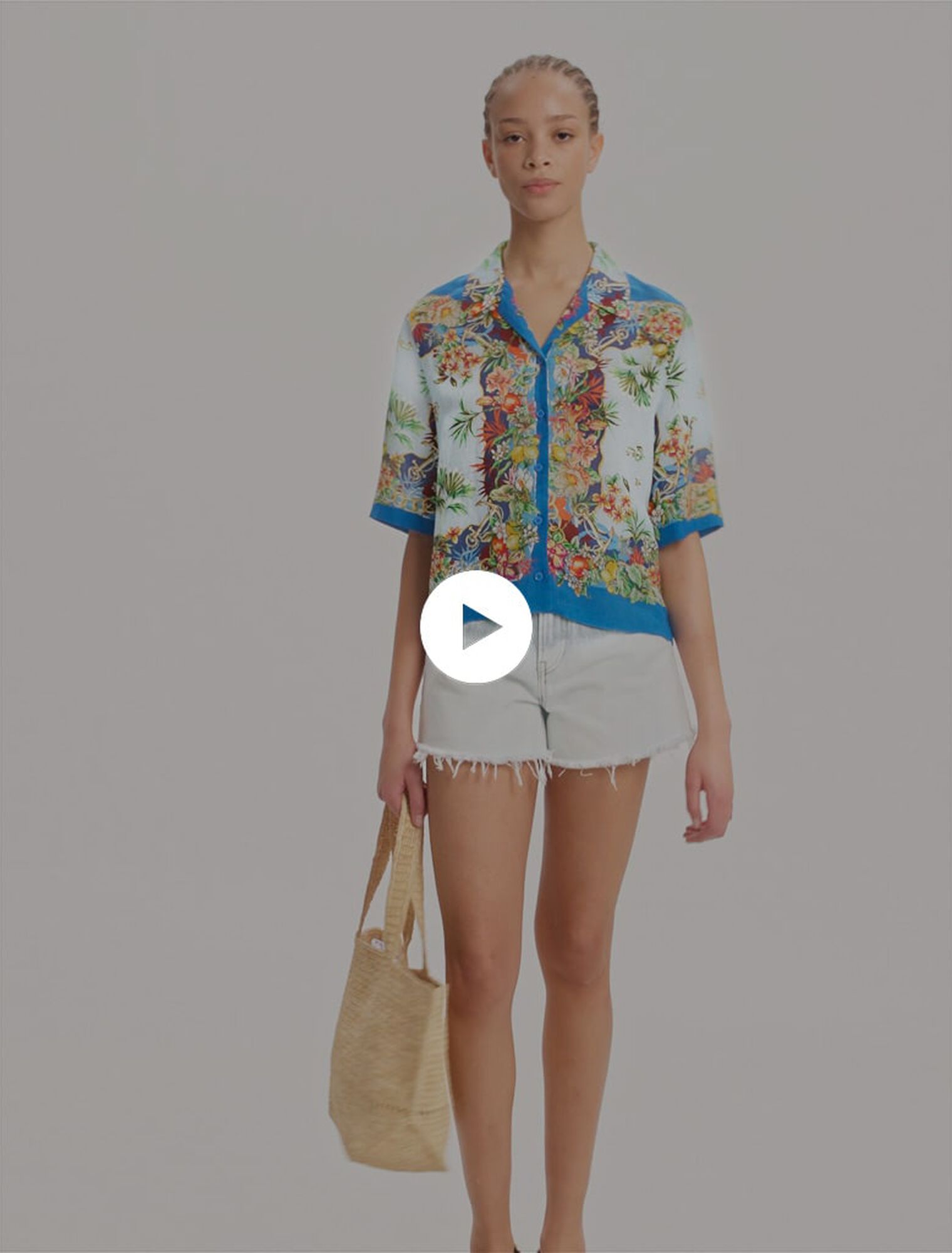 Camisa corta estampada