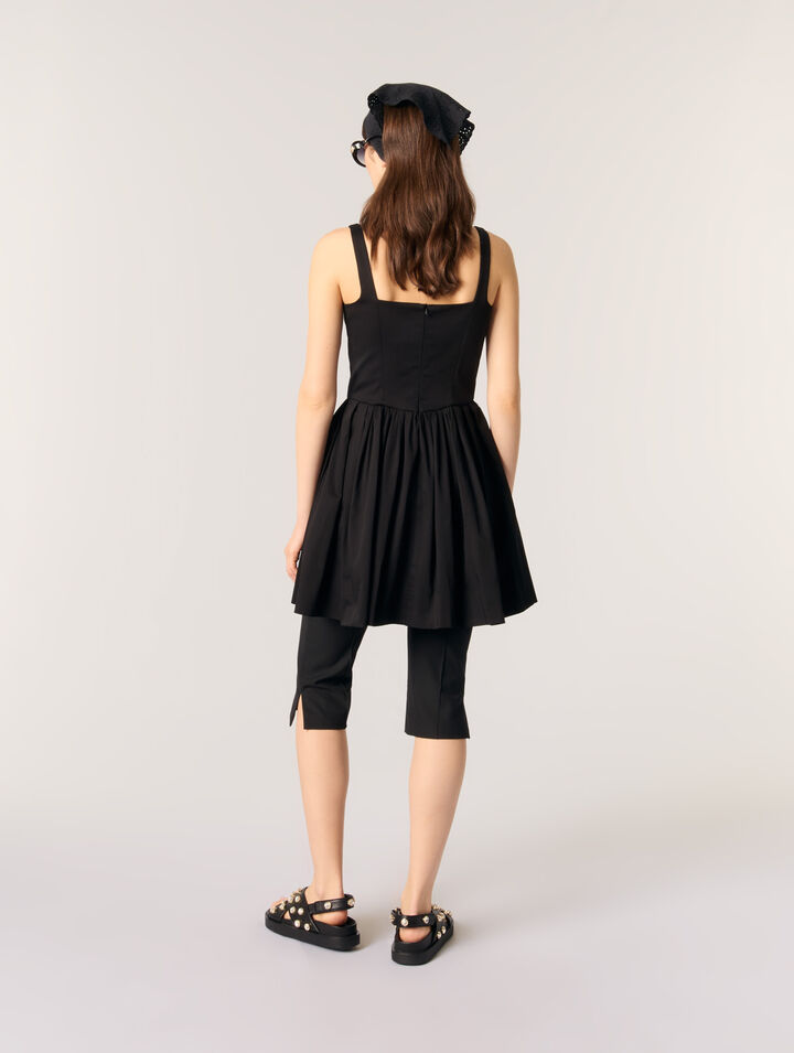 Vestido corto de algodón