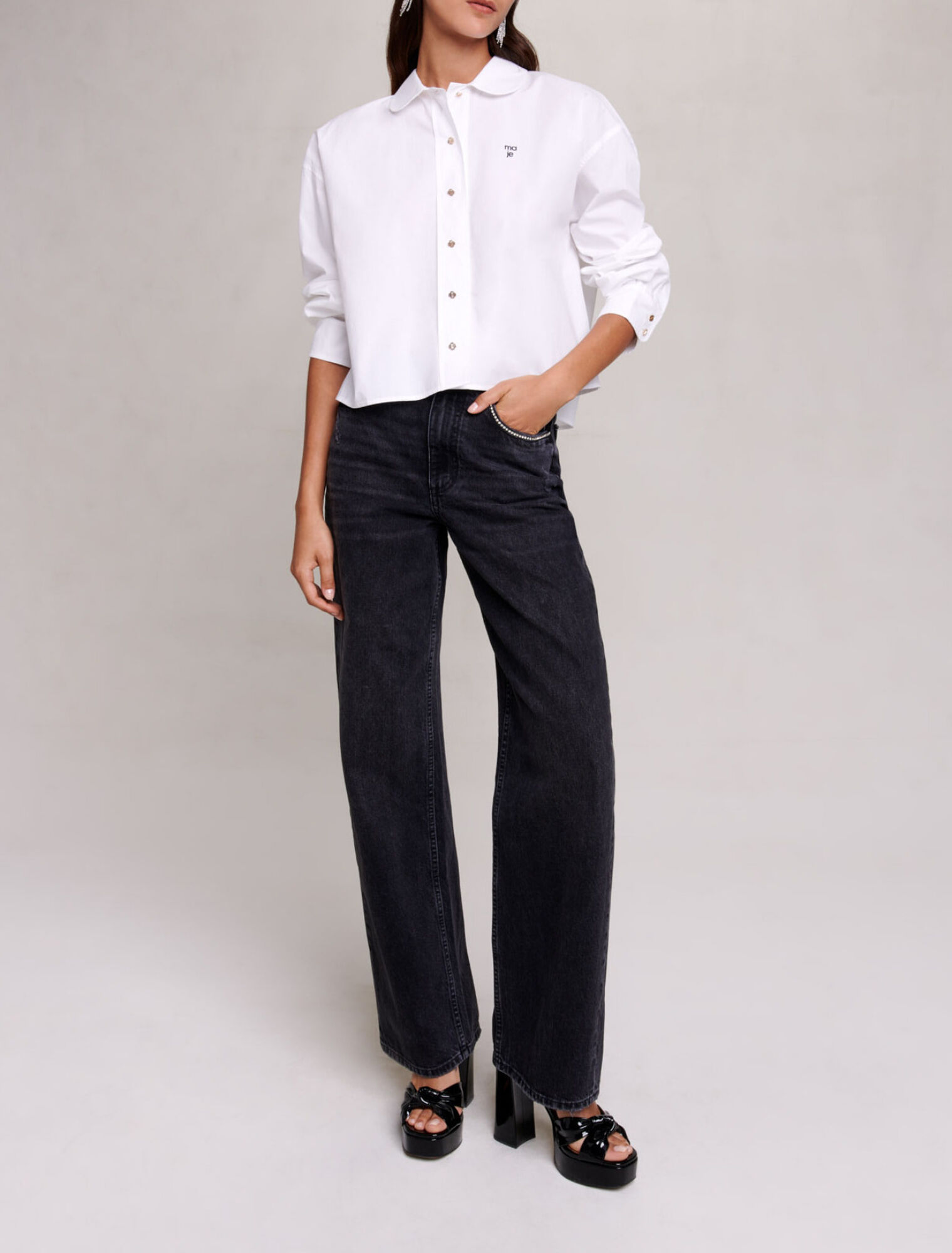 Camisa corta de algod&oacute;n