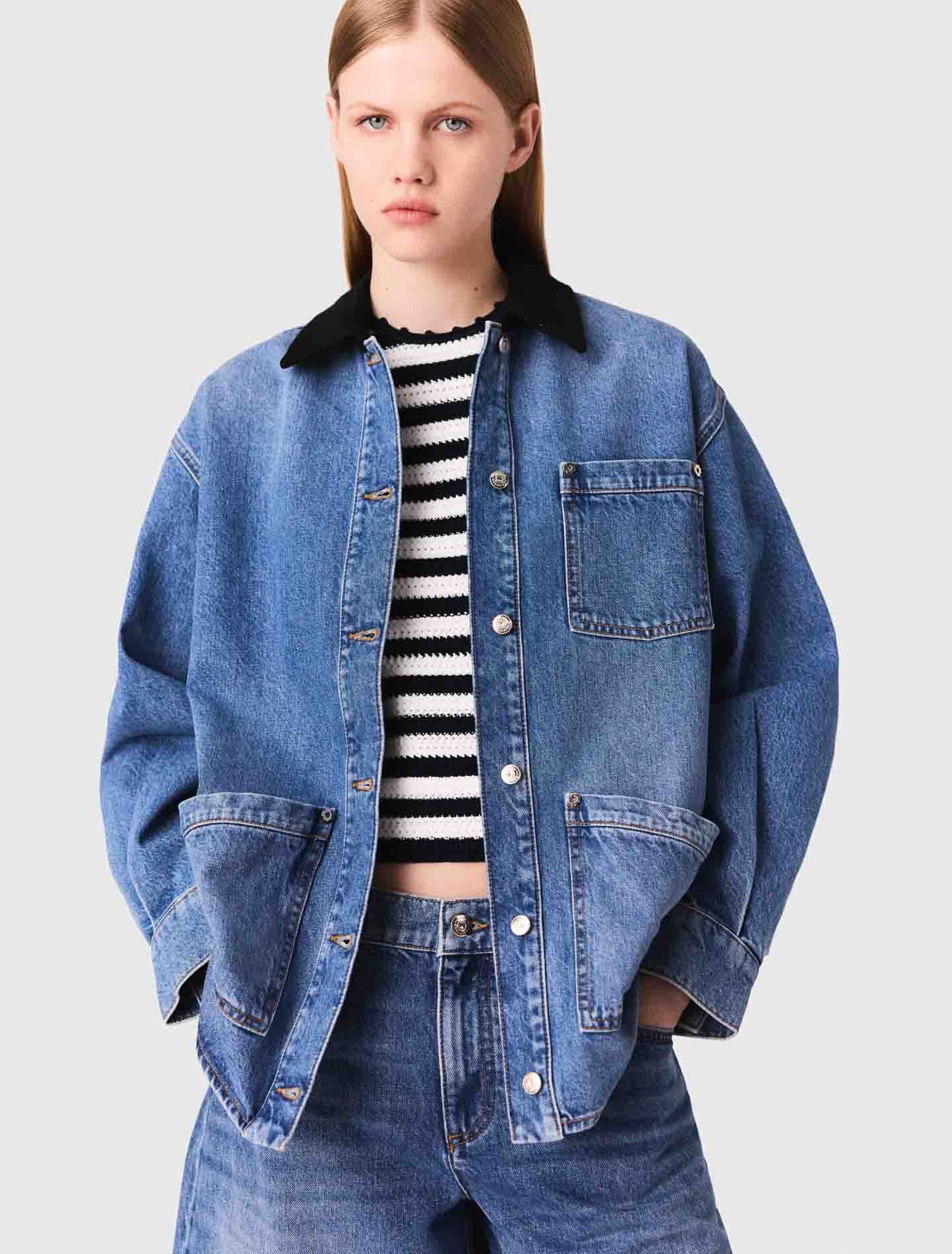 Chaqueta vaquera desgastada