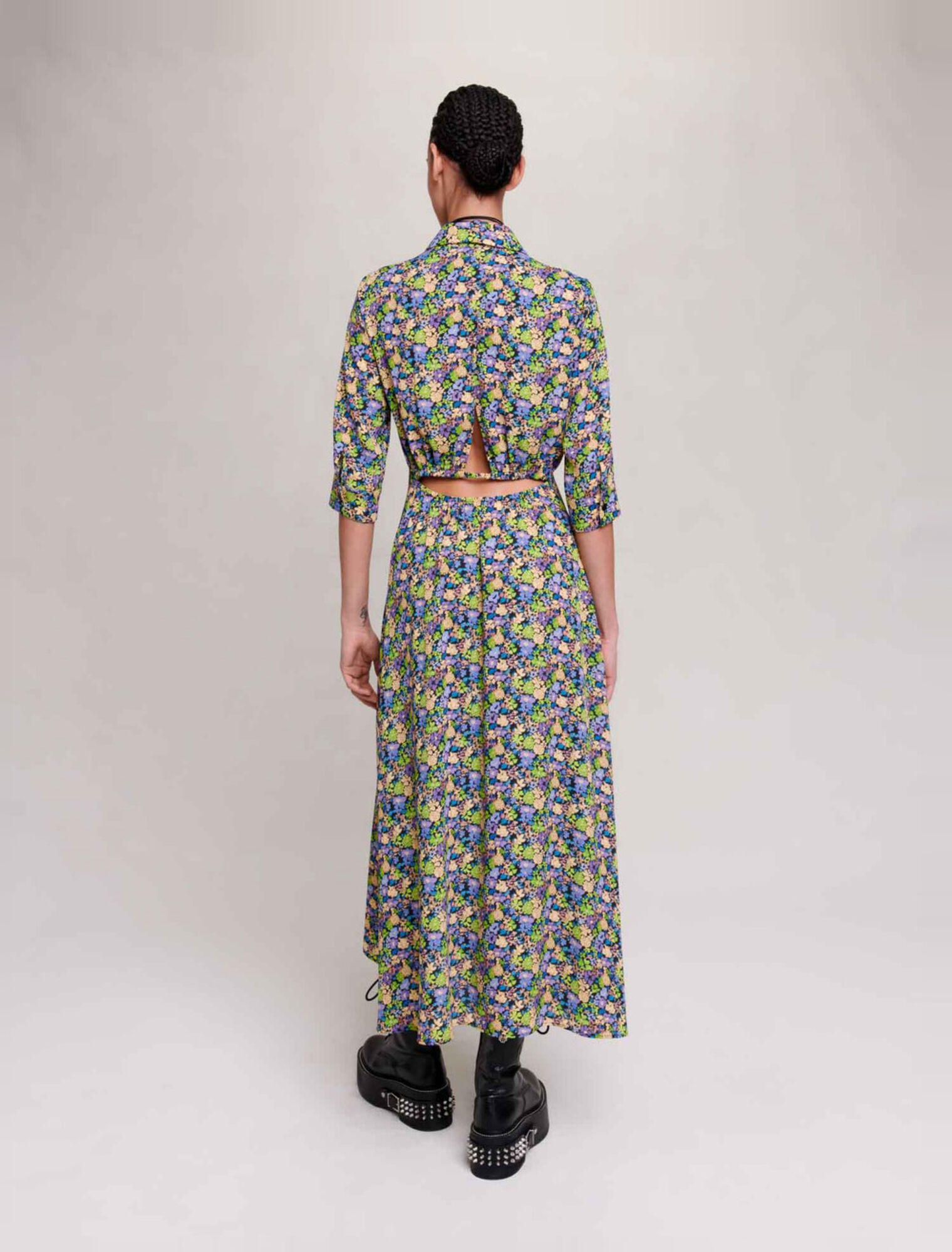 Vestido largo con flores