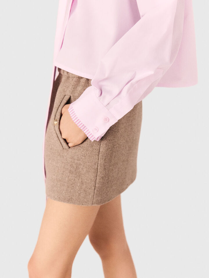 Camisa corta con lavallière