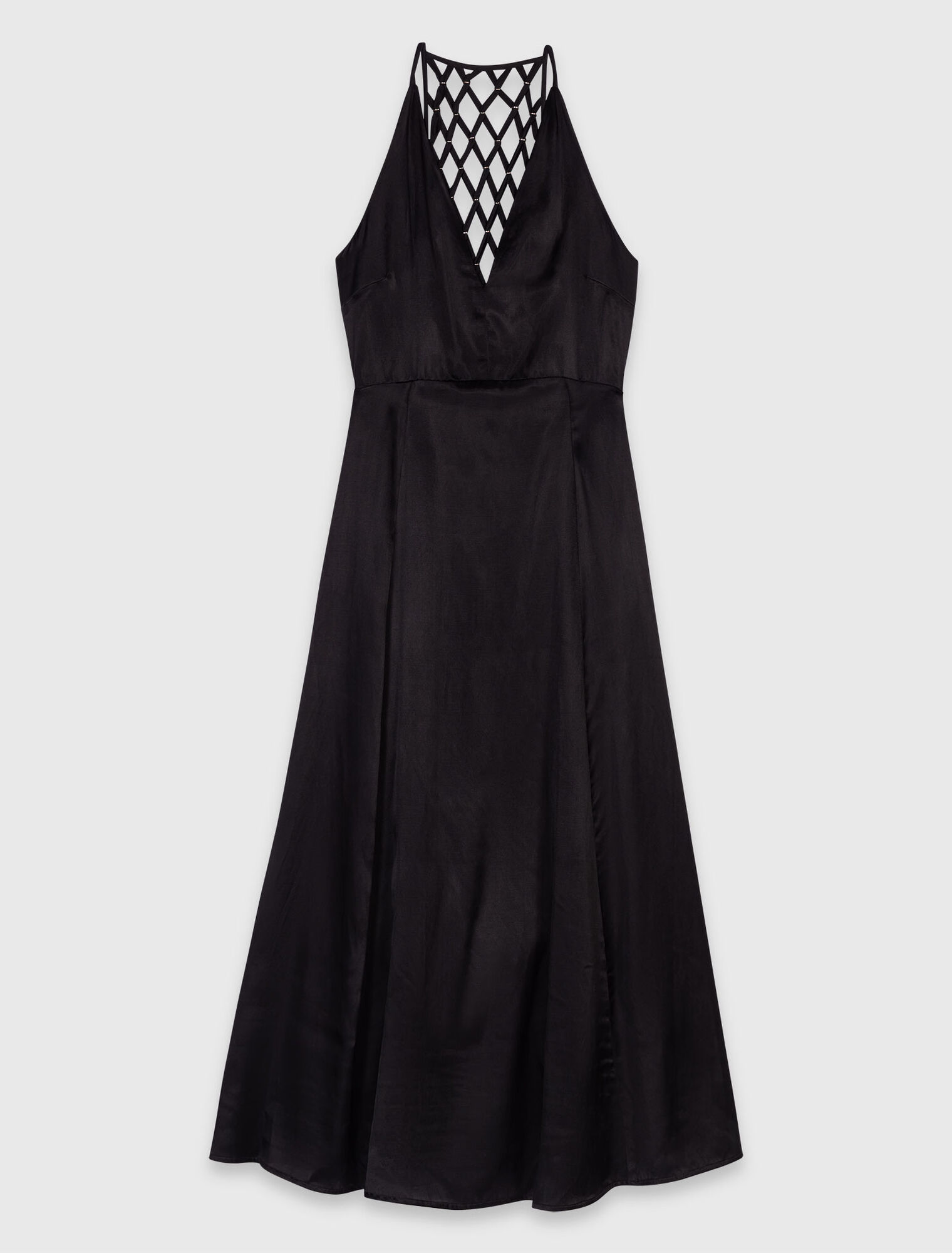 Vestido largo con espalda trenzada