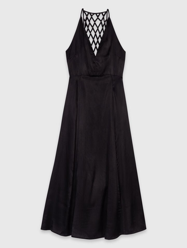 Vestido largo con espalda trenzada