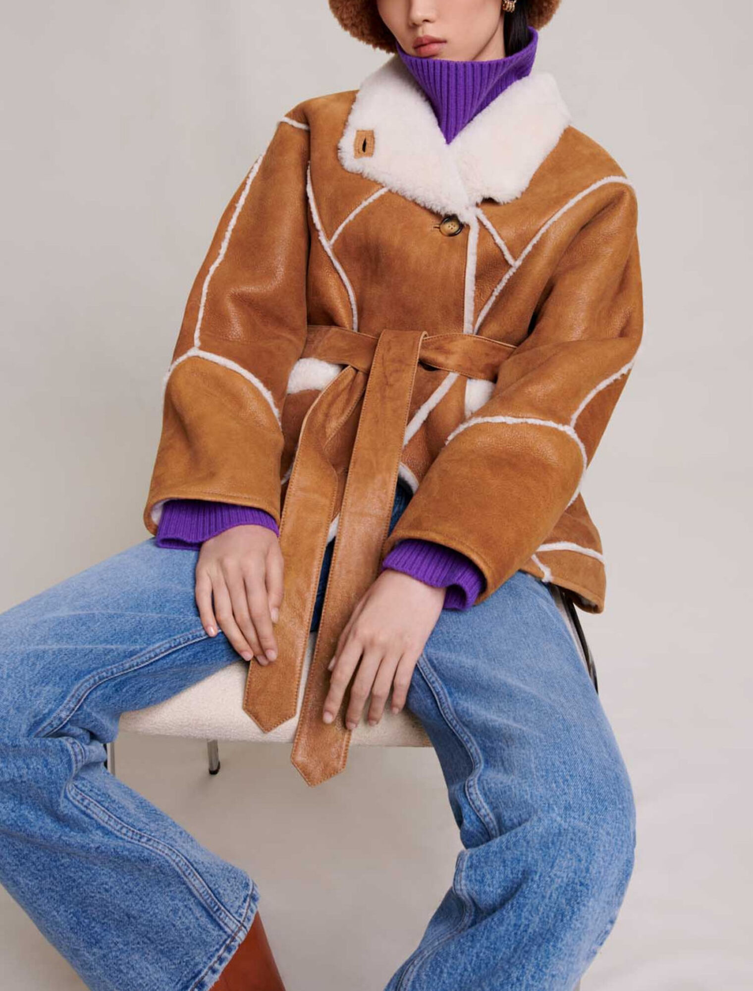 Abrigo corto de borreguillo