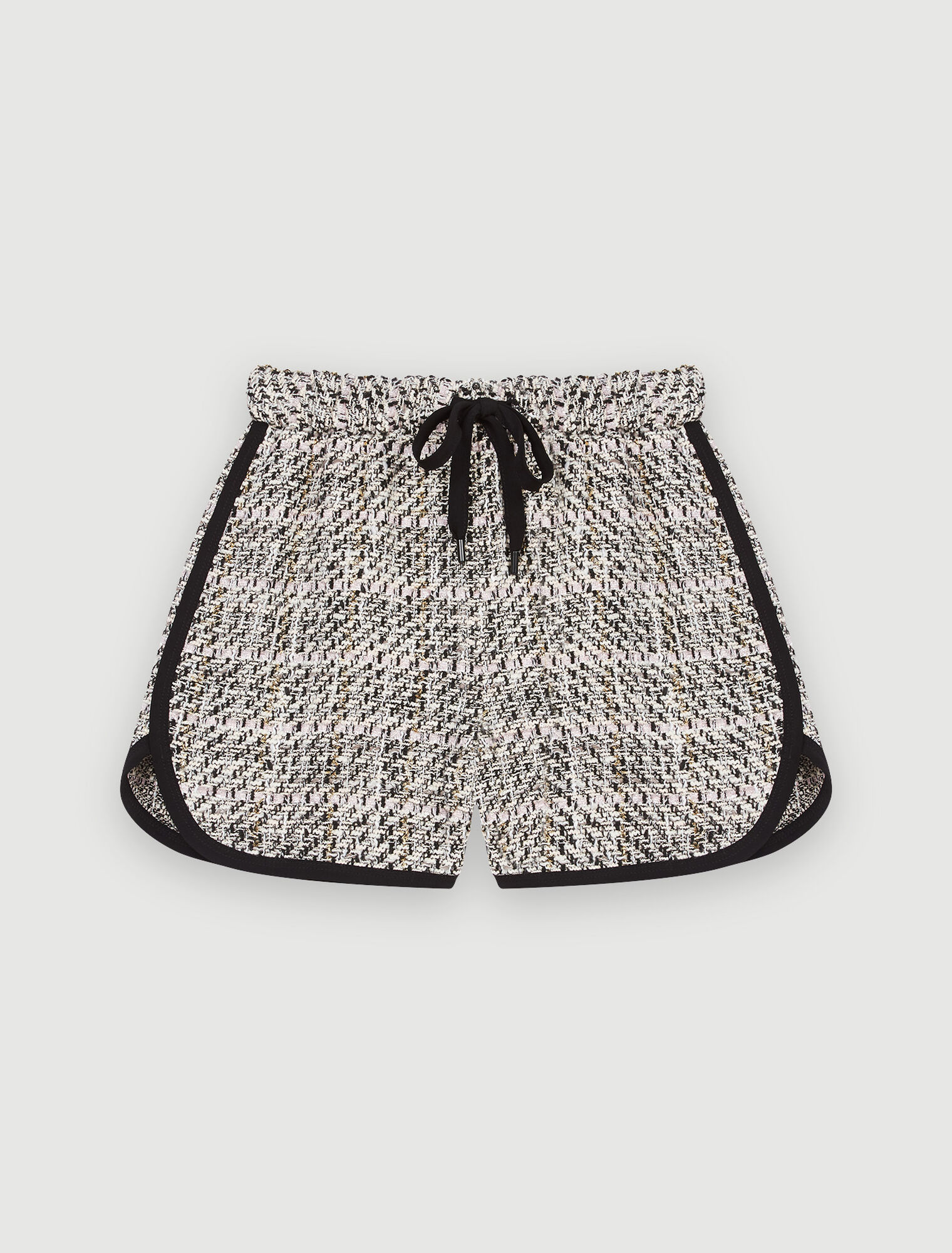 Pantalones cortos de tweed en contraste